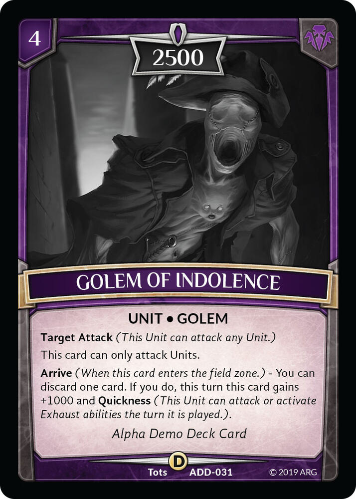 Golem of Indolence card image