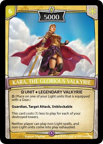 Kara, the Glorious Valkyrie card image