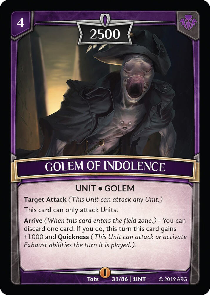 Golem of Indolence card image