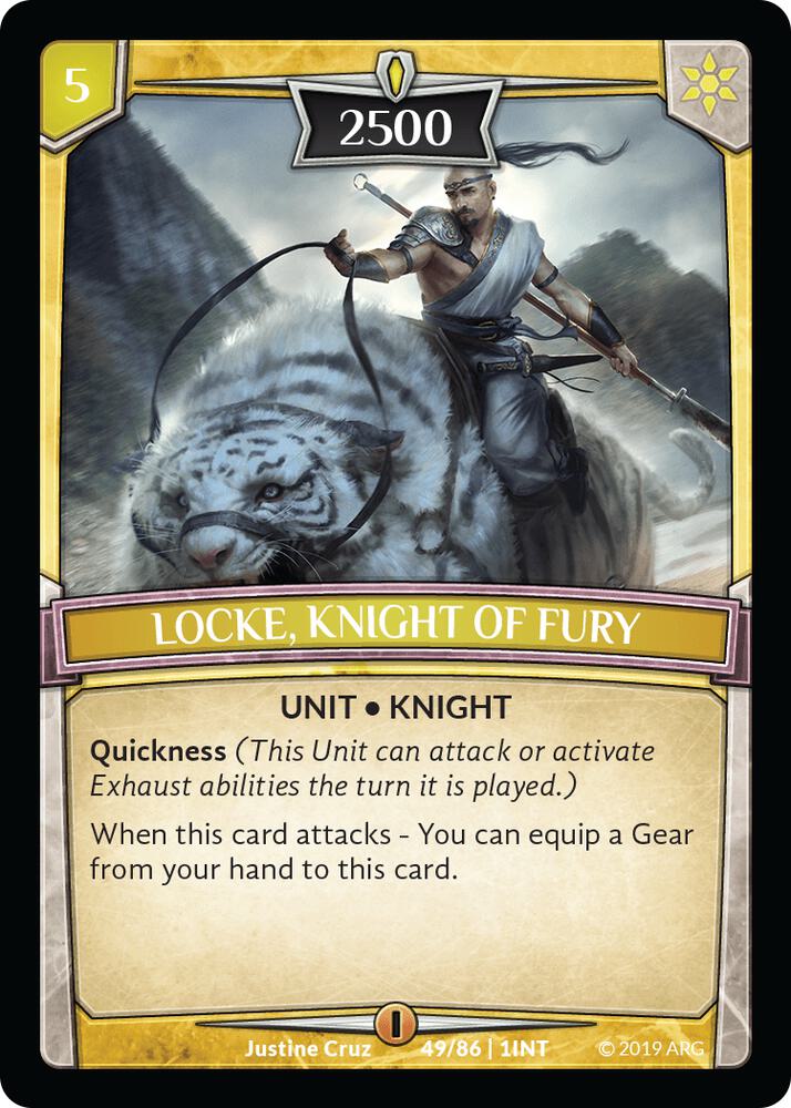 Locke, Knight of Fury