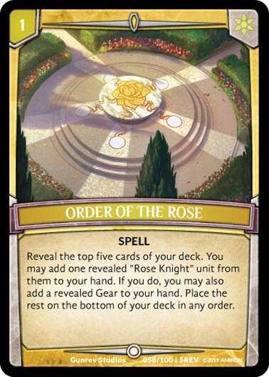 Order of the Rose card image