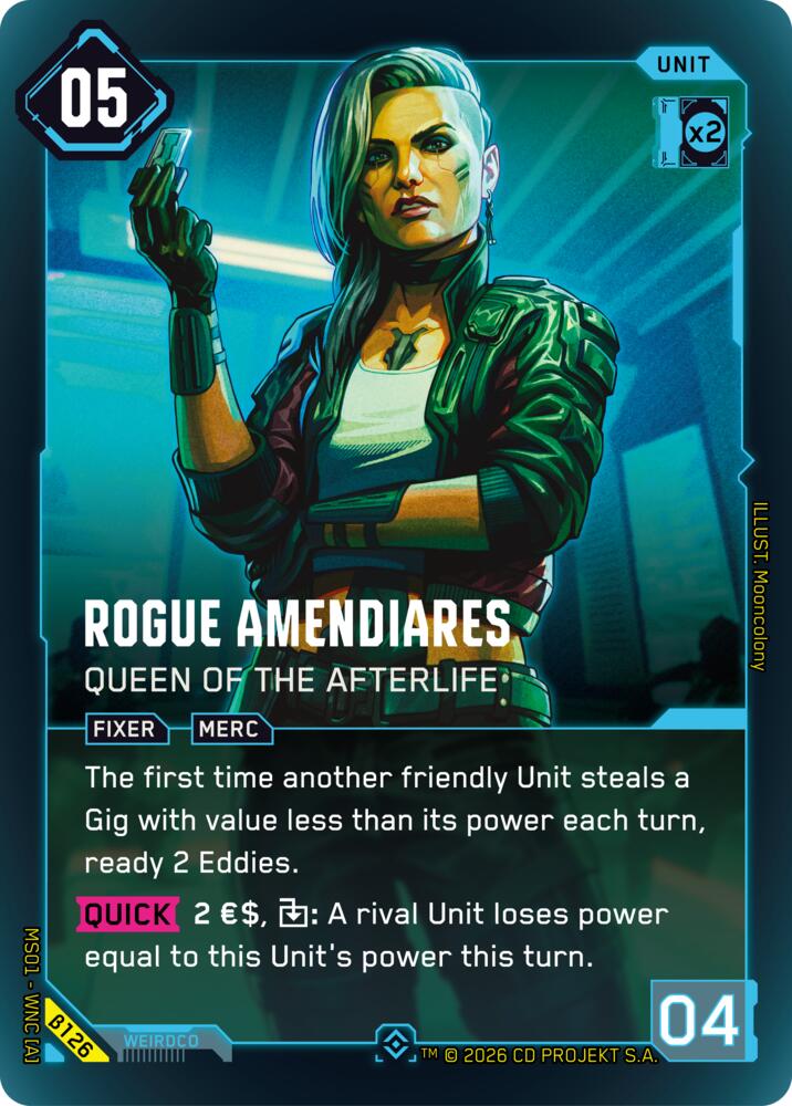Rogue Amendiares - Queen of the Afterlife card image