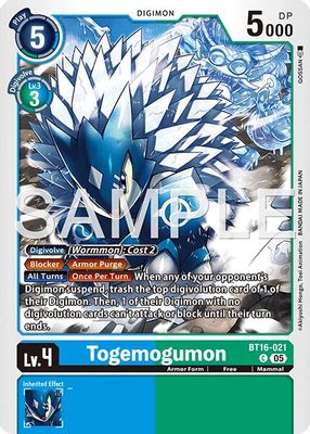 Togemogumon card image