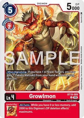 Growlmon card image