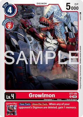 Growlmon card image