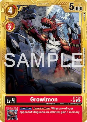 Growlmon card image