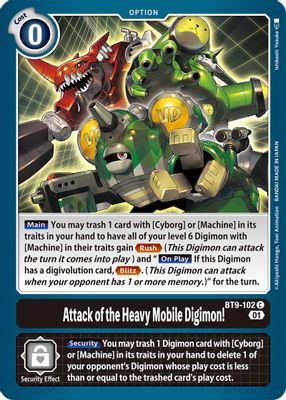 Attack of the Heavy Mobile Digimon! card image