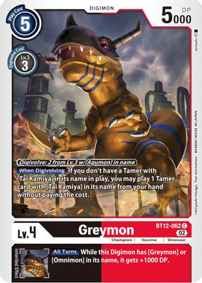 Greymon card image