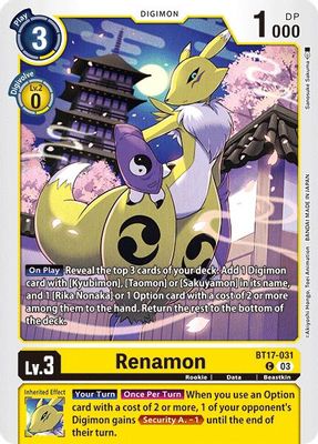 Renamon card image