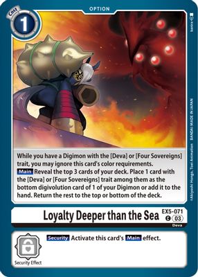 Loyalty Deeper than the Sea card image