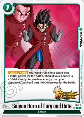 Saiyan Born of Fury and Hate