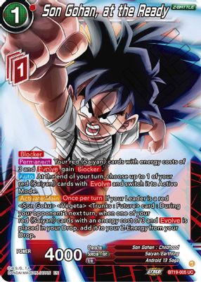 Son Gohan, at the Ready