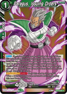 Paragus, Issuing Orders