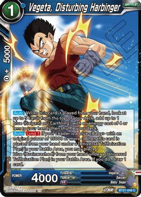 Vegeta, Disturbing Harbinger