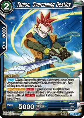Tapion, Overcoming Destiny