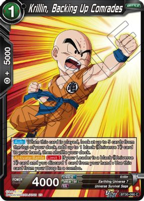 Krillin, Backing Up Comrades