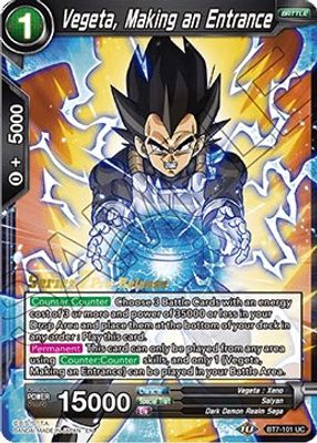 Vegeta, Making an Entrance card image