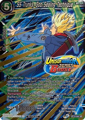 SS Trunks, God-Sealing Technique card image