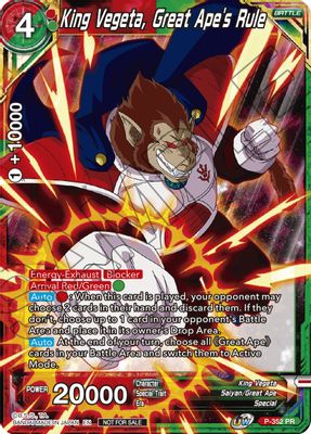 King Vegeta, Great Ape's Rule card image
