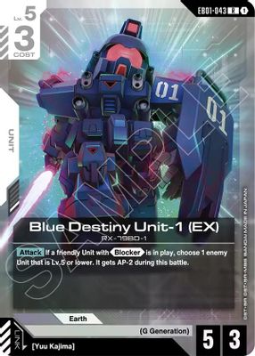 Blue Destiny Unit-1 (EX) card image