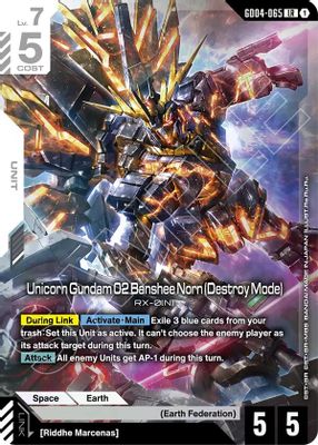 Unicorn Gundam 02 Banshee Norn (Destroy Mode) card image