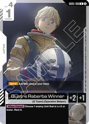 Quatre Raberba Winner card image