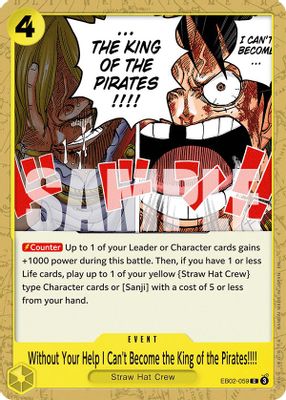 Without Your Help I Can't Become the King of the Pirates!!!! card image