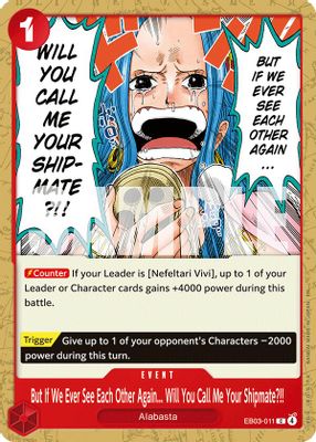 But If We Ever See Each Other Again Will You Call Me Your Shipmate?!!