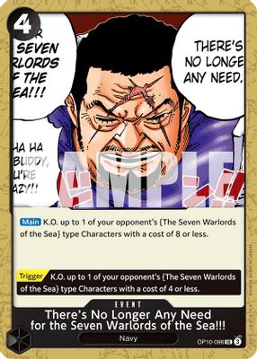 There's No Longer Any Need for the Seven Warlords of the Sea!!! card image