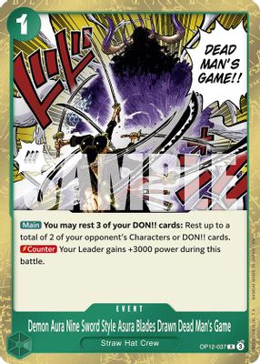 Demon Aura Nine Sword Style Asura Blades Drawn Dead Man's Game card image