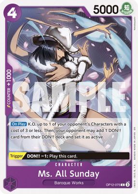 Ms All Sunday card image