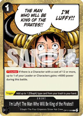 I'm Luffy!! The Man Who Will Be King of the Pirates!! card image