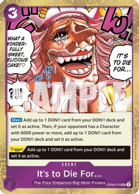 It's to Die For card image