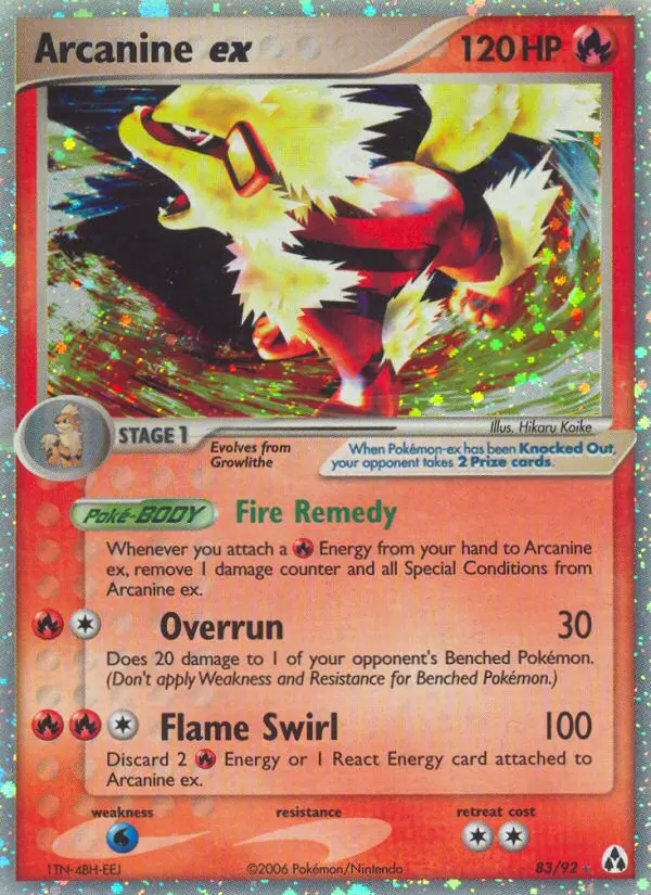 Arcanine ex card image