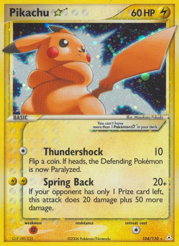 Pikachu Star card image
