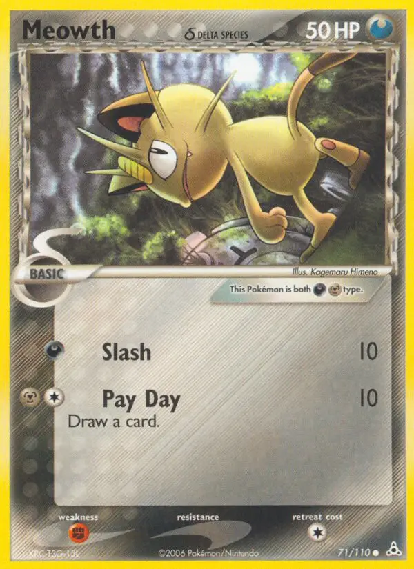 Meowth δ card image