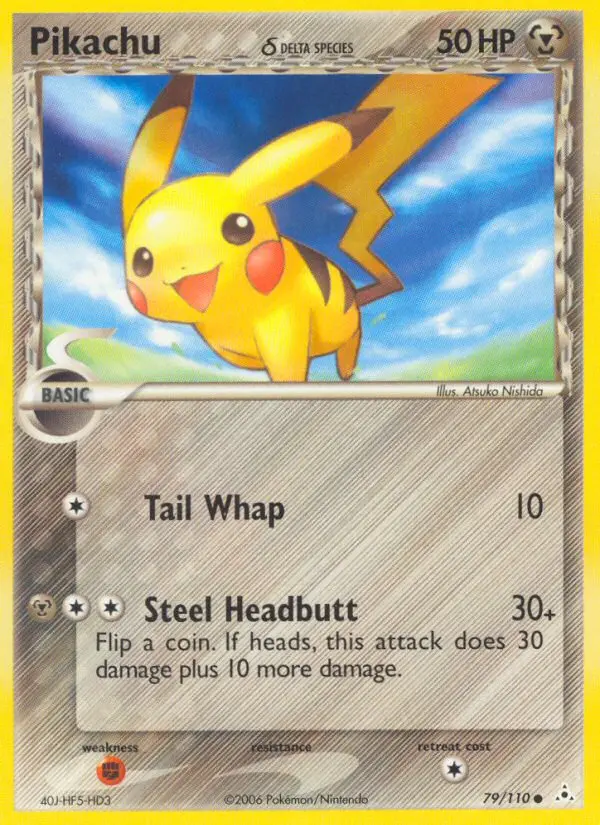 Pikachu δ card image