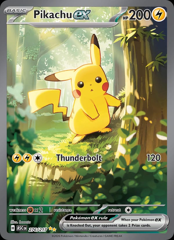 Pikachu ex card image