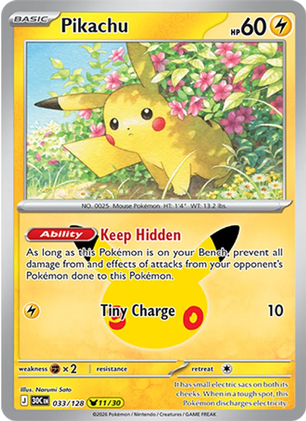 Pikachu card image