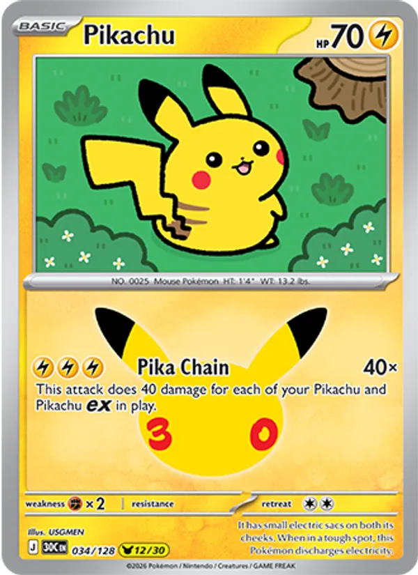 Pikachu card image