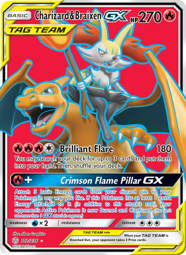 Charizard & Braixen GX card image