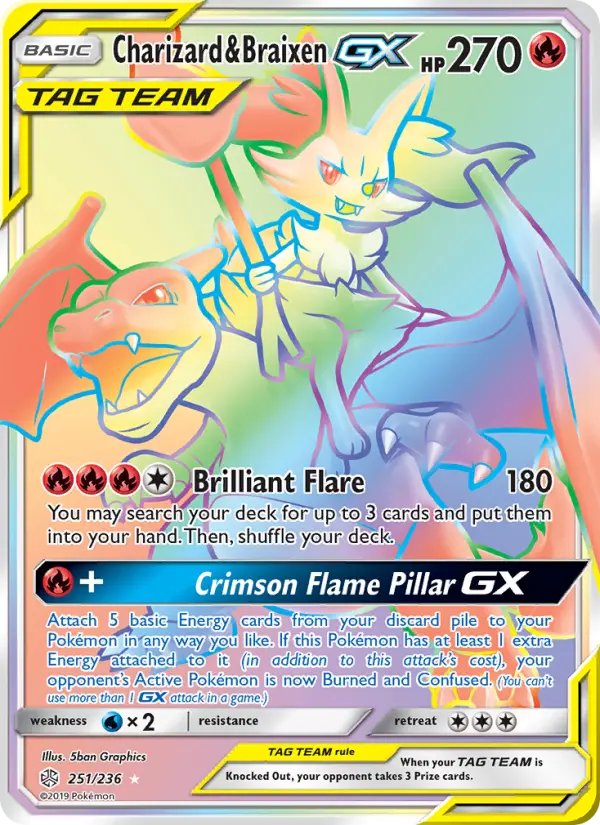 Charizard & Braixen GX card image