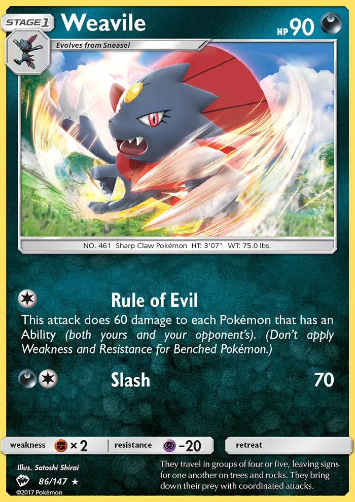Weavile card image
