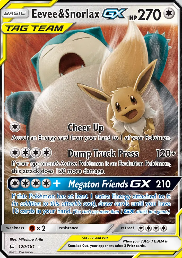 Eevee & Snorlax GX card image