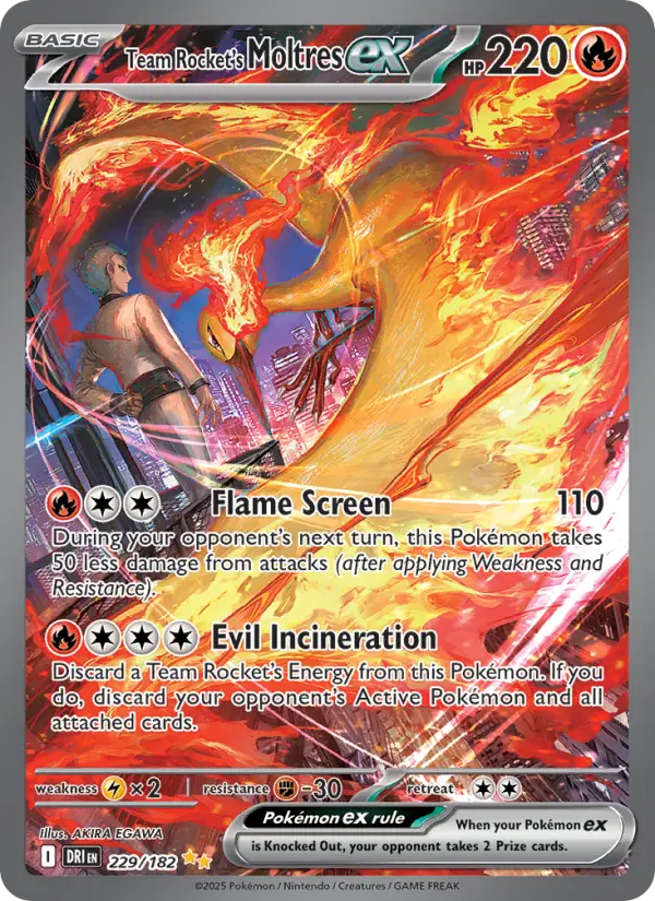 Team Rocket's Moltres ex card image