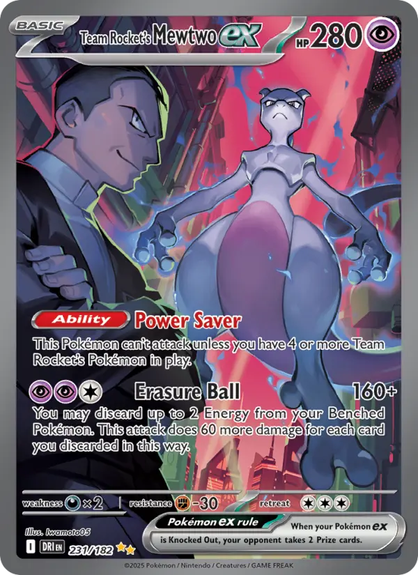 Team Rocket's Mewtwo ex card image