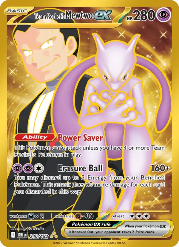 Team Rocket's Mewtwo ex card image