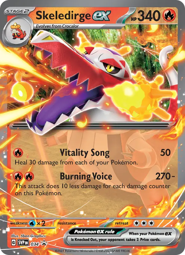 Skeledirge ex card image