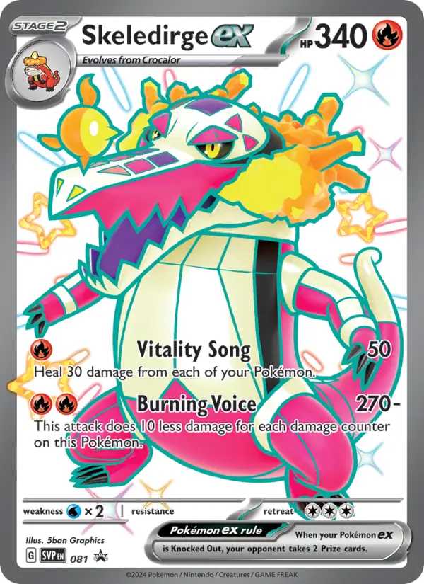 Skeledirge ex card image
