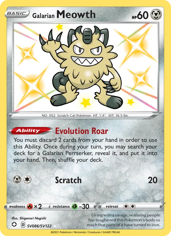 Galarian Meowth card image